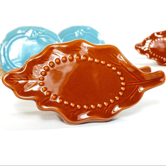 Robert Stanley Leaf Pumpkin Napkin Holders 4 - Picture 4 of 5